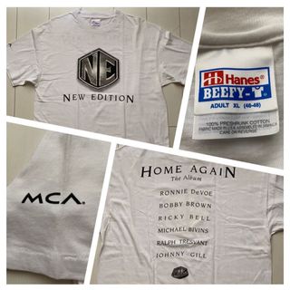 ラップミュージシャン(RAP MUSICIAN)の90s USA製 new edition home again mca XL(Tシャツ/カットソー(半袖/袖なし))