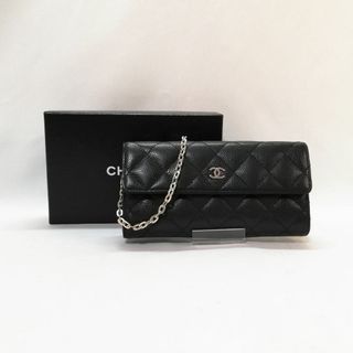 シャネル(CHANEL)の【良品】CHANEL（シャネル）マトラッセ キャビアスキン 二つ折り長財布(財布)