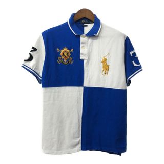 ポロラルフローレン(POLO RALPH LAUREN)のPolo by Ralph Lauren ポロ ラルフローレン ビッグポニー ロゴ ポロシャツ ブルー (メンズ XL) 中古 古着 Q5649(ポロシャツ)