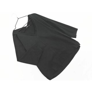 ドレスレイブ(DRESSLAVE)のDRESSLAVE ドレスレイブ Vネック カットソー size38/黒 ■◇ レディース(カットソー(長袖/七分))