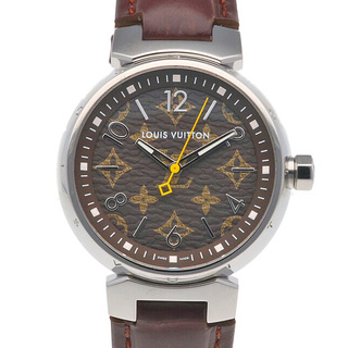 ルイヴィトン タンブール MM 腕時計 時計 ステンレススチール QA071Z クオーツ レディース 1年保証 LOUIS VUITTON  中古