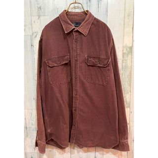 ギャップ(GAP)のGAP ギャップ ワークシャツ XL 後染め風 パープル ワイン系(シャツ)