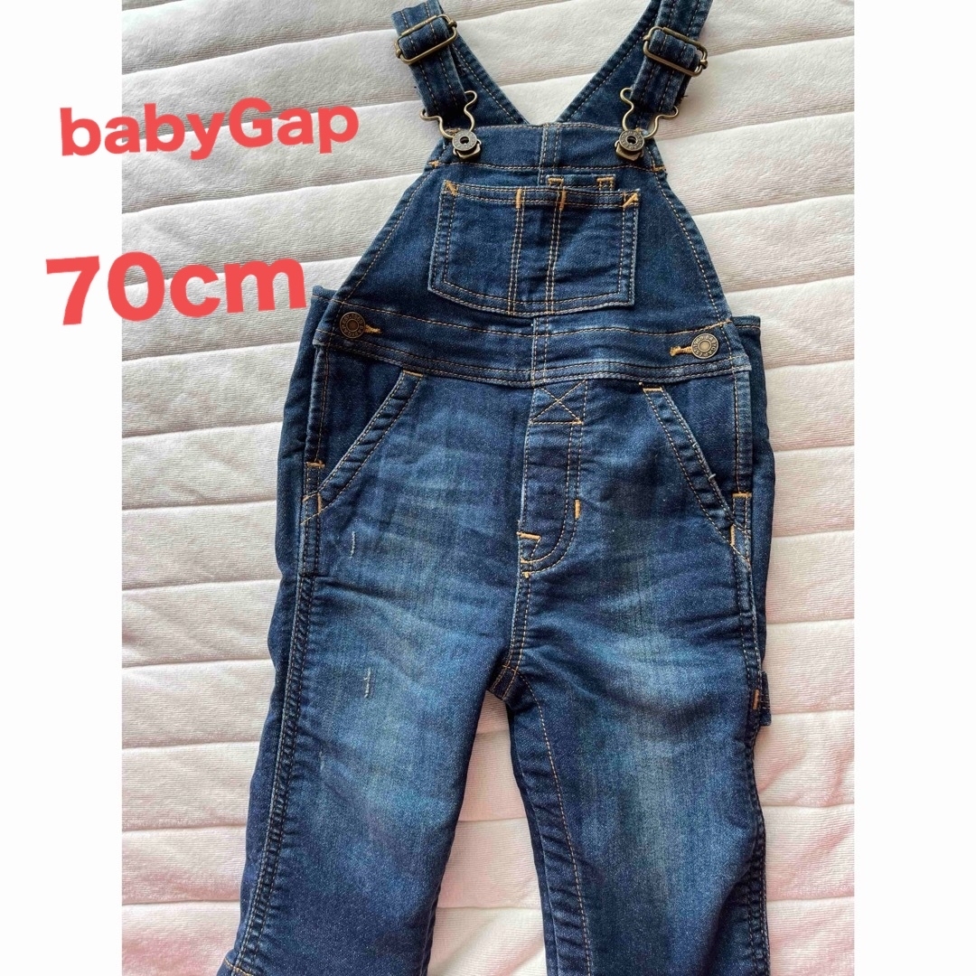 子供服 babyGap ギャップ オーバーオール ロンパース キッズ/ベビー/マタニティのベビー服(~85cm)(ロンパース)の商品写真