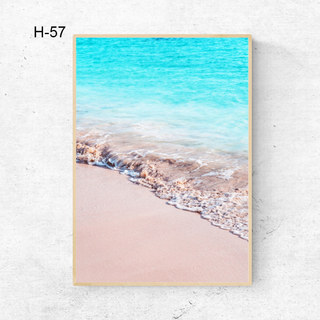 砂浜！海！綺麗！A4サイズ◆送料無料◆可愛いインテリアポスター(アート/写真)
