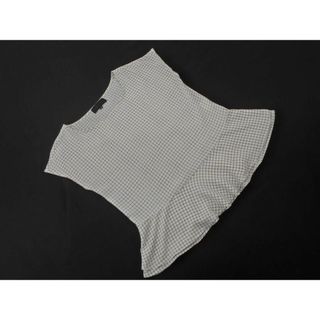 UNTITLED アンタイトル シフォン チェック ブラウス シャツ size2/白ｘ紺 ■◆ レディース