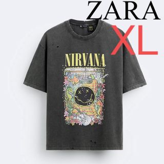 ザラ(ZARA)のZARA⭐︎ NIRVANAⒸダメージTシャツ　グランジ　 ニルヴァーナ  (Tシャツ/カットソー(半袖/袖なし))