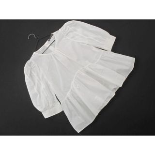 ザラ(ZARA)のZARA ザラ パフスリーブ ペプラム ブラウス シャツ sizeM/白 ■◇ レディース(シャツ/ブラウス(長袖/七分))