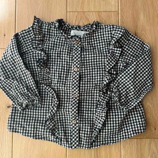 ザラキッズ(ZARA KIDS)のザラベビー　ZARAbaby ギンガムチェック　ブラウス　104 3-4y(ブラウス)