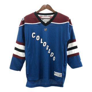 リーボック(Reebok)のReebok リーボック NHL コロラド・アヴァランチ ゲームシャツ ユニフォーム プロチーム ブルー (ユース XL) 中古 古着 Q5664(その他)