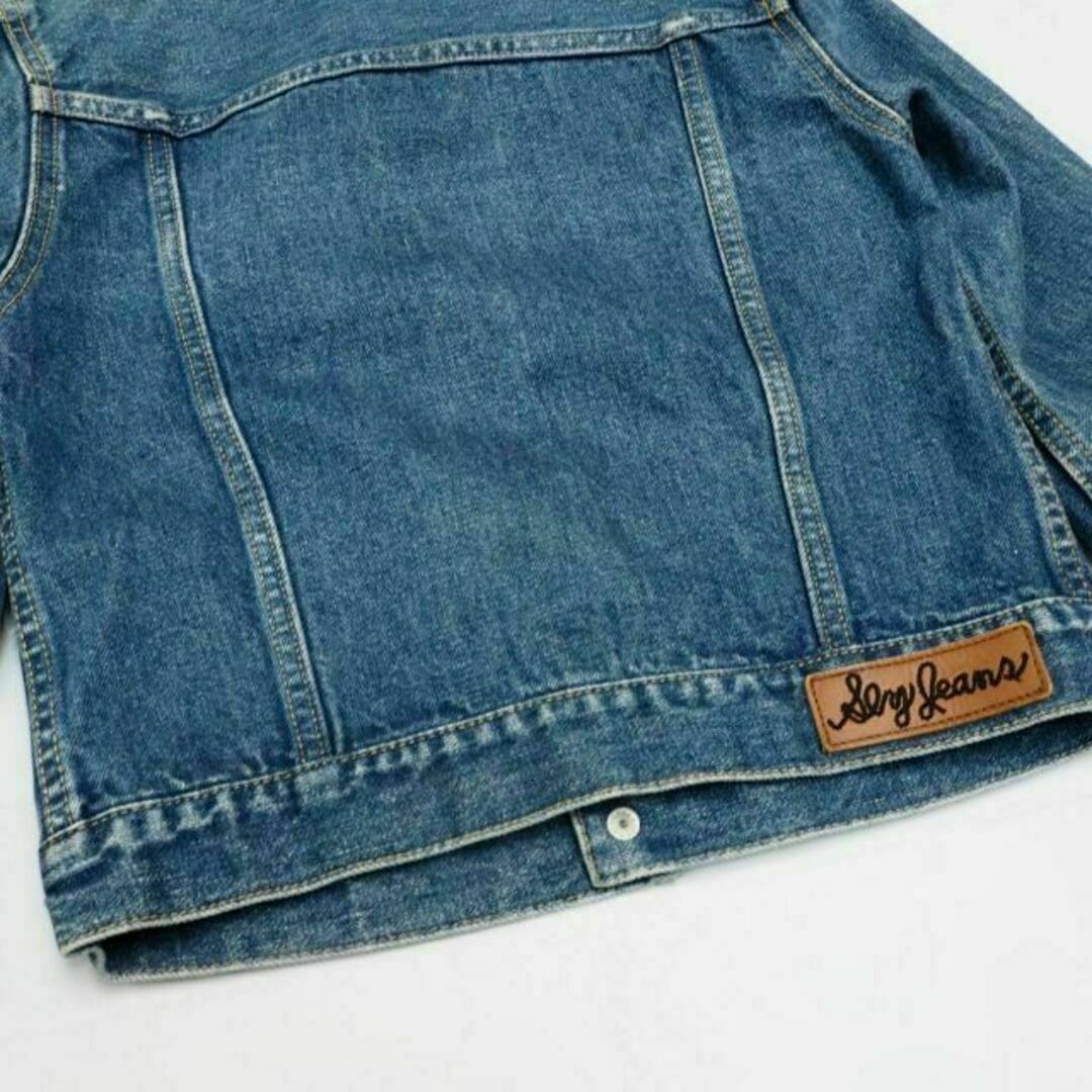 SLY - SLYユーズド加工ラングラー風デザイン デニムジャケット青 SLY - SLYユーズド加工ラングラー風デザイン デニムジャケット青