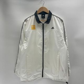 アディダス(adidas)のadidas アディダス　ポリエステルジャージ　Lサイズ　ホワイト　三本ライン(ジャージ)