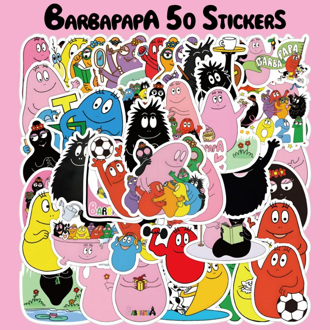 バーバパパ ステッカー 52枚セット BARBAPAPA 絵本 海外 アニメ エンタメ/ホビーのおもちゃ/ぬいぐるみ(キャラクターグッズ)の商品写真