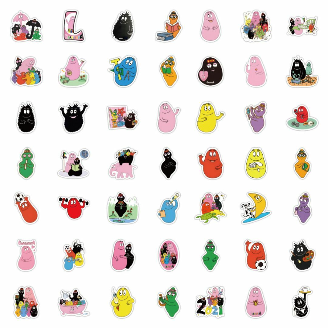 バーバパパ ステッカー 52枚セット BARBAPAPA 絵本 海外 アニメ エンタメ/ホビーのおもちゃ/ぬいぐるみ(キャラクターグッズ)の商品写真