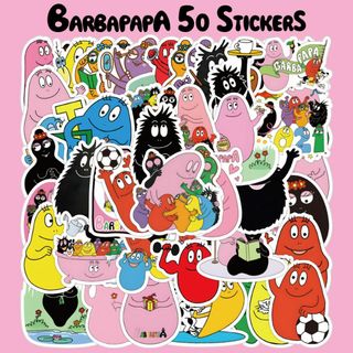 バーバパパ ステッカー 52枚セット BARBAPAPA 絵本 海外 アニメ(キャラクターグッズ)