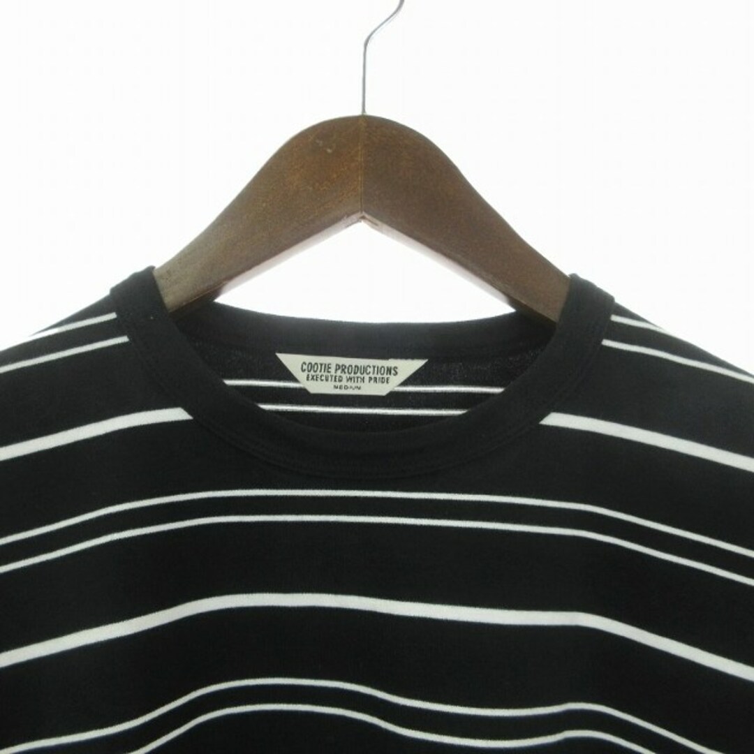 COOTIE(クーティー)のクーティー 23SS Tシャツ カットソー 半袖 クルーネック ボーダー 黒 M メンズのトップス(Tシャツ/カットソー(半袖/袖なし))の商品写真