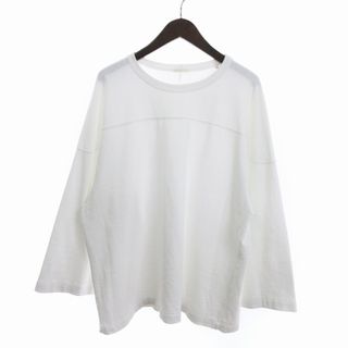 コモリ(COMOLI)のコモリ 23AW フットボールTシャツ カットソー 長袖 クルーネック 白 3(Tシャツ/カットソー(七分/長袖))