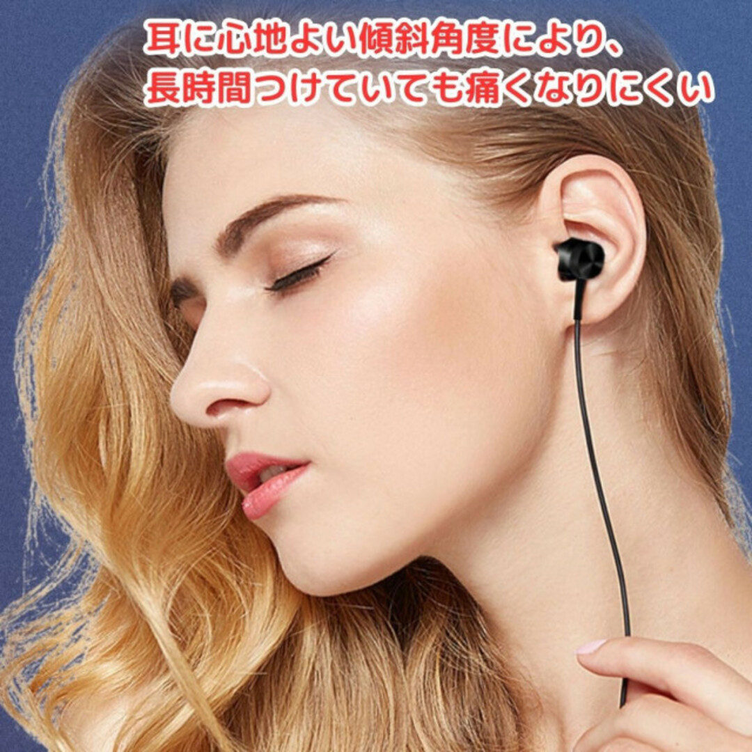 人気 Bluetooth ワイヤレス イヤホン スポーツ 通勤　青 スマホ/家電/カメラのオーディオ機器(ヘッドフォン/イヤフォン)の商品写真