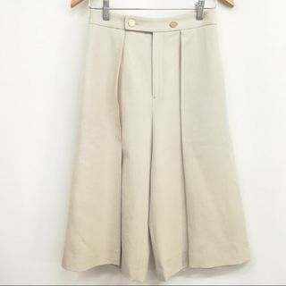 ベイジ BEIGE パンツ クロップド タック ワイド ガウチョ 2 ベージュ(クロップドパンツ)