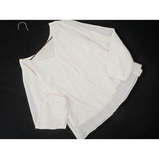 エニィスィス(anySiS)のany SiS エニィスィス Vネック タック ブラウス シャツ size2/白 ■◇ レディース(シャツ/ブラウス(長袖/七分))