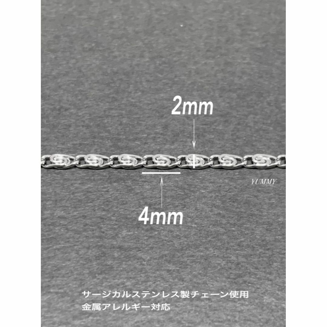 【ツイストデザインチェーンネックレス 2mm 40cm 1本】ステンレス メンズのアクセサリー(ネックレス)の商品写真