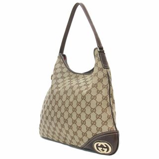 グッチ(Gucci)の美品 GUCCI グッチ バッグ トート ショルダー ベージュ ブラウン ダブルG GGキャンバス 肩掛け ワンハンドル 総柄GG レザー カバン イタリア製 ブランド 【レディース】【中古】(トートバッグ)