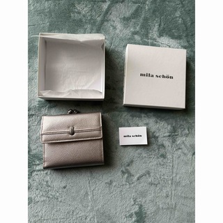 ミラショーン(mila schon)のミラショーン 二つ折り財布 がま口 ピンクゴールド(財布)