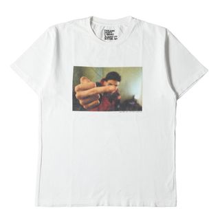 Stie-lo スティーロー Tシャツ サイズ:M 23SS MINEDENIM Davide Sorrenti フォトプリント クルーネック 半袖Tシャツ Da Fingar T-SH ホワイト 白 コラボ トップス カットソー【メンズ】【中古】(Tシャツ/カットソー(半袖/袖なし))