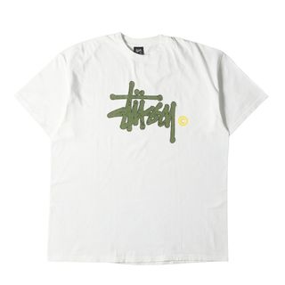 ステューシー(STUSSY)のSTUSSY ステューシー Tシャツ サイズ:XL 00s ナイトカモ ストックロゴ クルーネック 半袖Tシャツ ホワイト 白 00年代 トップス カットソー【メンズ】【中古】(Tシャツ/カットソー(半袖/袖なし))