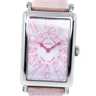 フランクミュラー(FRANCK MULLER)の【FRANCK MULLER】フランクミュラー ロングアイランド 952QZJA ステンレススチール×クロコダイル ピンク クオーツ アナログ表示 レディース 白文字盤 腕時計(腕時計)