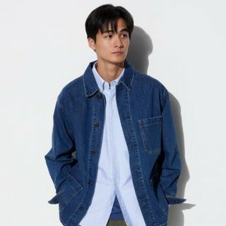 ユニクロ(UNIQLO)のユニクロ UNIQLO ユーティリティデニムジャケット BLUE(Gジャン/デニムジャケット)