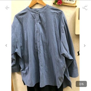しまむら - LL 新品 SEASON REASON ブルー コットンシャツ