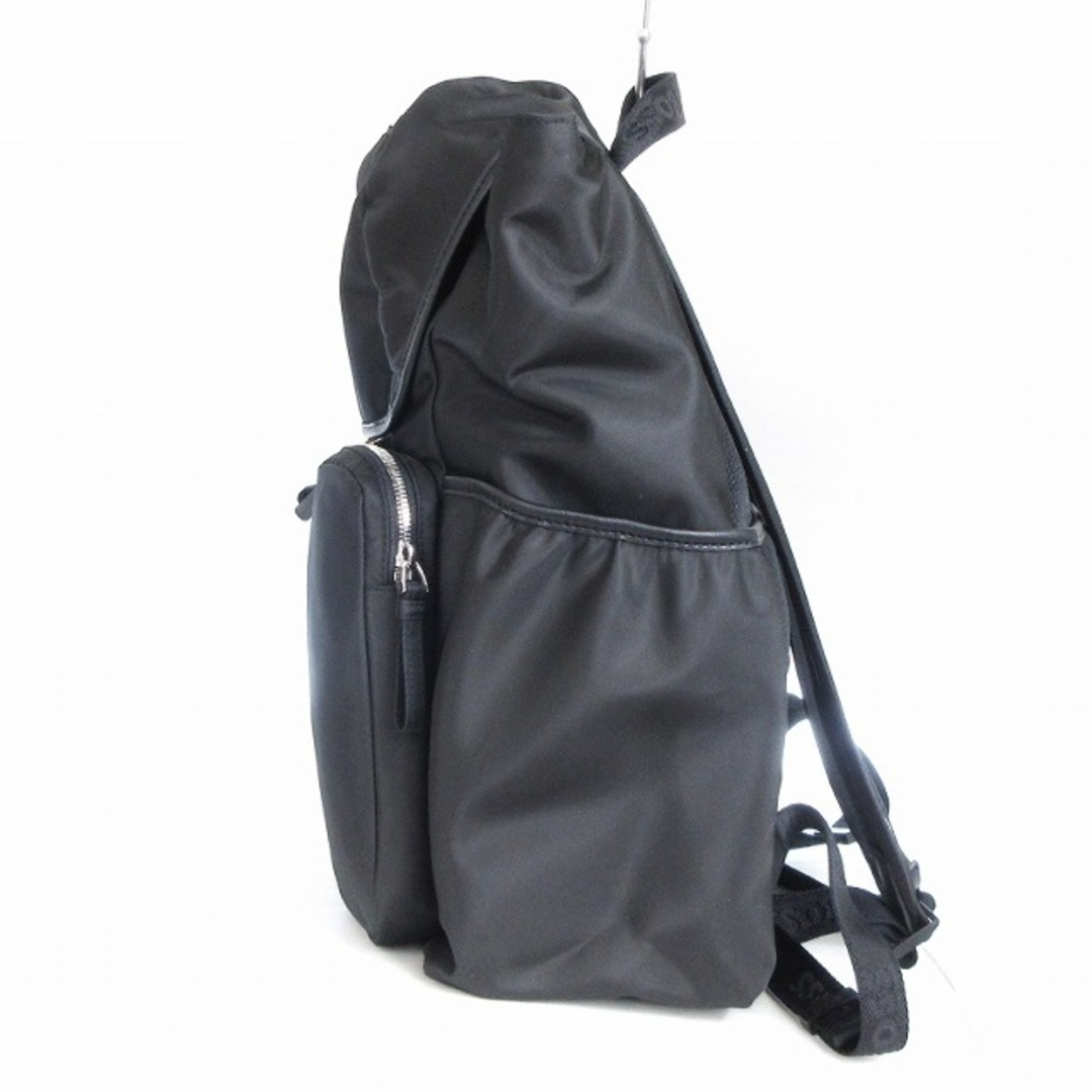 HUGO BOSS(ヒューゴボス)のヒューゴボス フラップクロージャーバックパック リサイクルファブリック 黒 メンズのバッグ(バッグパック/リュック)の商品写真
