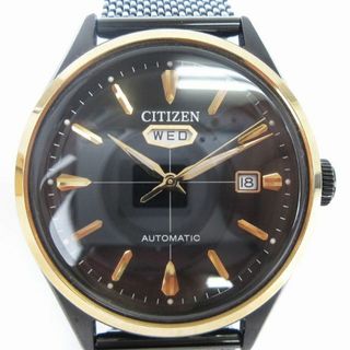 シチズン(CITIZEN)のシチズン 美品 レコードレーベル C7 シーセブン 腕時計 自動巻き 黒(腕時計(アナログ))