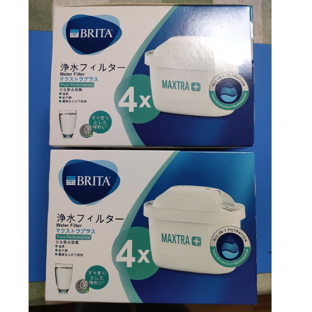 【4個入り×2箱】BRITA浄水フィルターマクストラプラス インテリア/住まい/日用品のキッチン/食器(浄水機)の商品写真