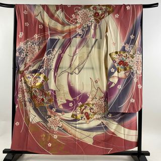 振袖 身丈159cm 裄丈68cm 正絹 秀品 【中古】(着物)