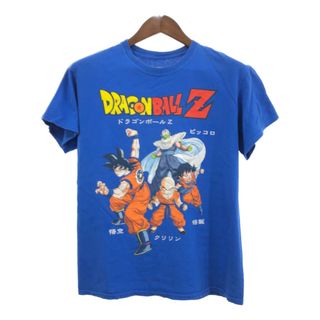 DRAGON BALL Z ドラゴンボールZ 半袖Ｔシャツ アニメT キャラクター ブルー (メンズ M) 中古 古着 Q5690(Tシャツ/カットソー(半袖/袖なし))