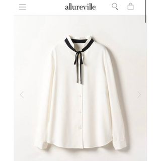 アルアバイル(allureville)のアルアバイル　ルルウィルビー  ポリエステルツイルハイショクナロータイブラウス(シャツ/ブラウス(長袖/七分))