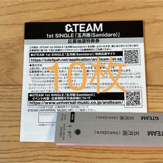 &TEAM 五月雨 未使用 シリアル 10枚(アイドルグッズ)