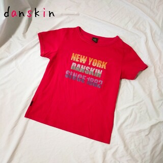 ダンスキン(DANSKIN)のダンスキン danskin tシャツ ブラウス レディース 赤色(Tシャツ(半袖/袖なし))