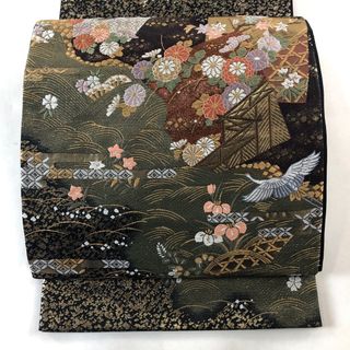 袋帯 美品 秀品 お太鼓柄 正絹 【中古】(帯)