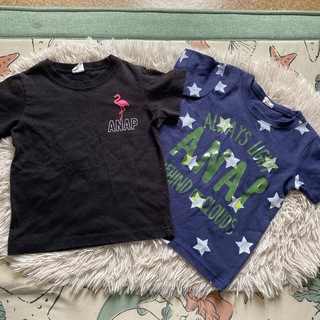 アナップキッズ(ANAP Kids)のアナップキッズ　2枚セット　男の子　半袖　Tシャツ(Tシャツ/カットソー)