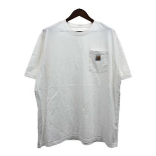 carhartt - Carhartt カーハート ポケットＴシャツ ワンポイントロゴ ワンポイント ホワイト (メンズ XL) 中古 古着 Q5701