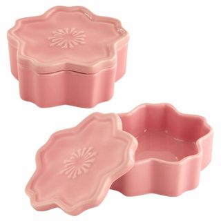 [Dolce duo] 小鉢 ふた付き 桜型 さくら ピンク おせち お食い初め(食器)