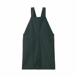 色:ダークグレー_サイズ:S-MMUJI 無印良品 綿平織ワークエプロン ダ(その他)