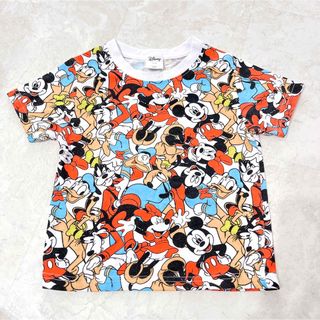 Disney 半袖 110 ディズニー シャツ Tシャツ 総柄 カットソー