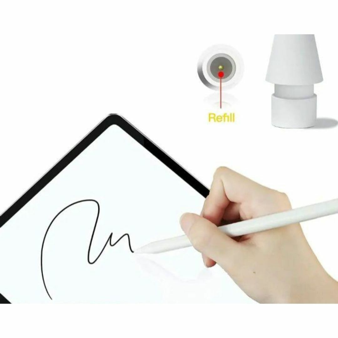 替え芯 1個  Apple pencil  白 ペン先 アップル ペンシル スマホ/家電/カメラのPC/タブレット(その他)の商品写真