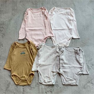 ユニクロ(UNIQLO)の長袖ロンパース肌着 5枚セット(肌着/下着)