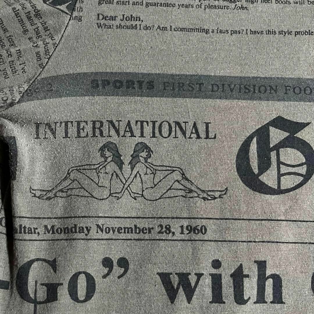 John Galliano - 00's John Galliano newspaper L/S teeの通販 John Galliano - 00's John Galliano newspaper L/S teeの通販