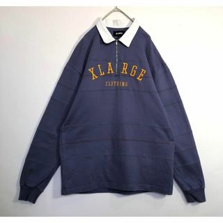 XLARGE - X-LARGE エクストララージ　ハーフジップ　刺繍ロゴ　ラガーシャツ