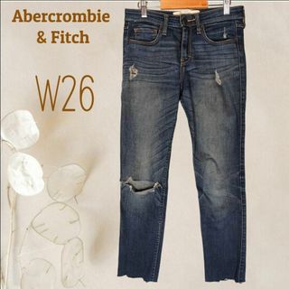 Abercrombie&Fitch - b4180【アバクロ】デニムパンツ ストレート ストレッチ クロップド丈 S-M